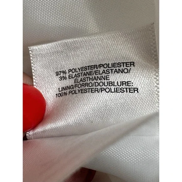 Le Suit Womans White 2-Piece Skirt Suit Set Sz 4 Lined Career Office - Picture 8 of 15